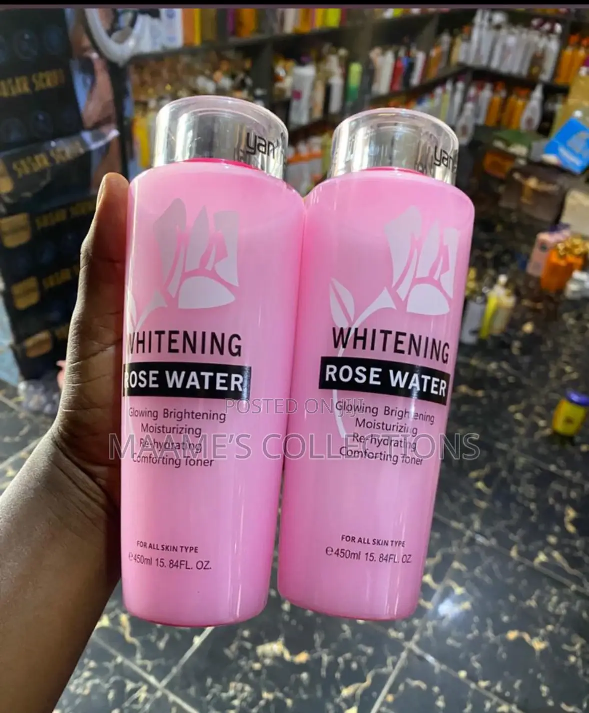 Soothing Perilla Face Serum and a Whitening Rose Water.