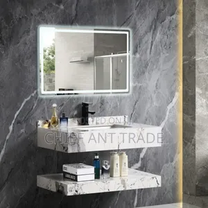 Marble Basin With Touchscreen Mirror. 60cm. Ydb-60