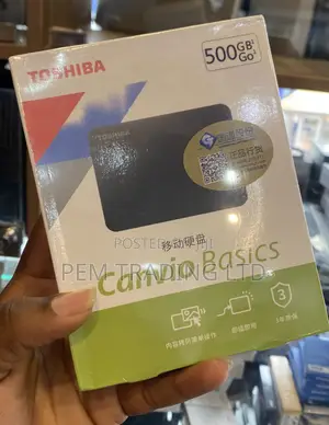 Toshiba Canvio Basics 500gb Portable Hard Drive- Black