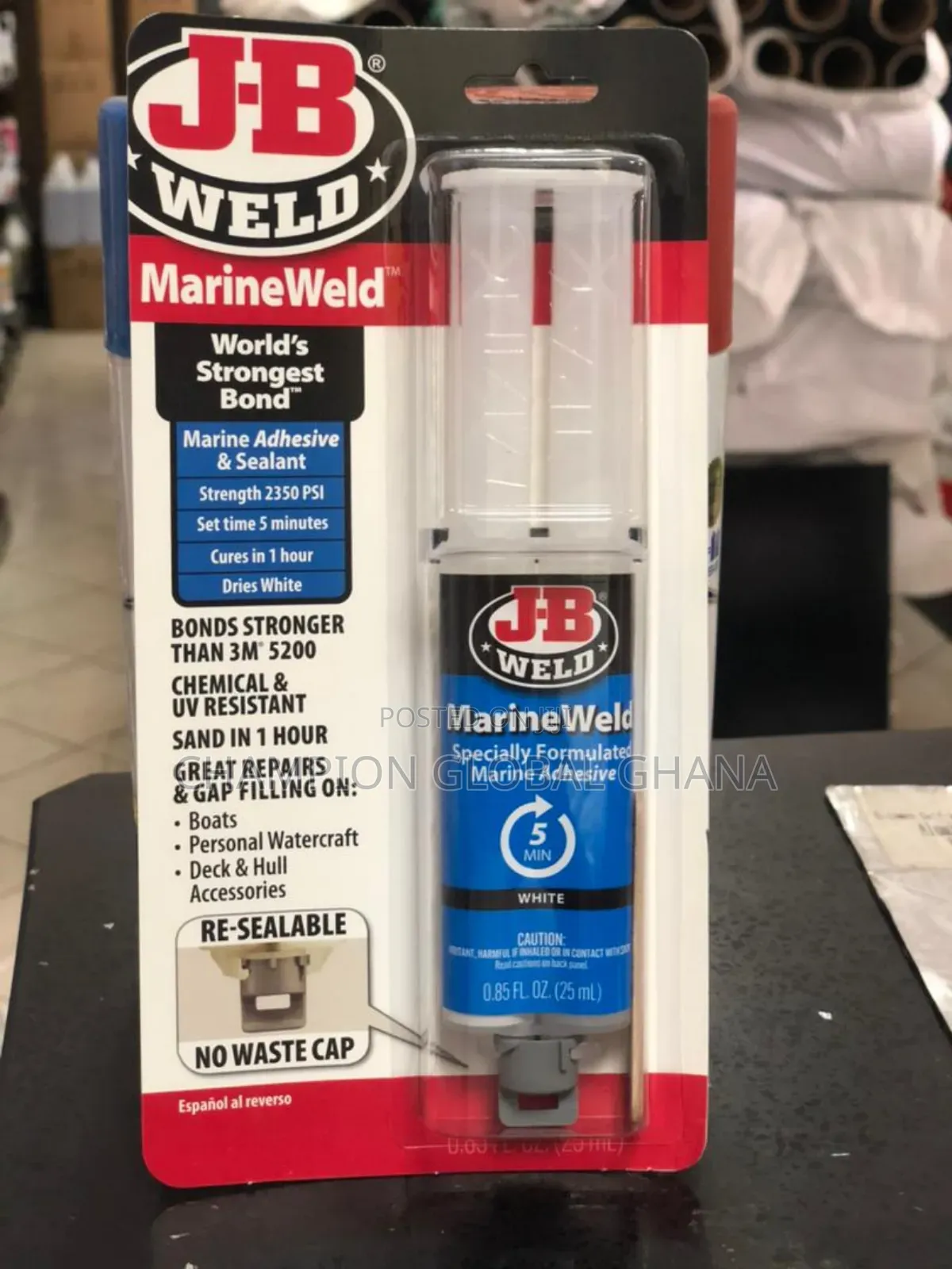 Jb Weld Marineweld Chemical And Petroleum Resistant Waterproof