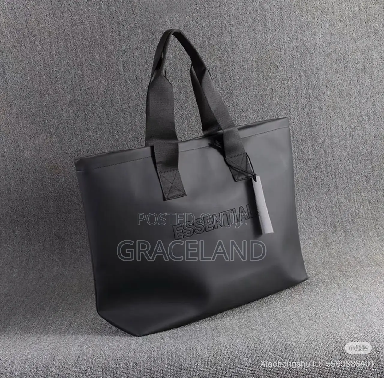 This Is Original Real Leather Essential Hood Fog Tote Sidebag