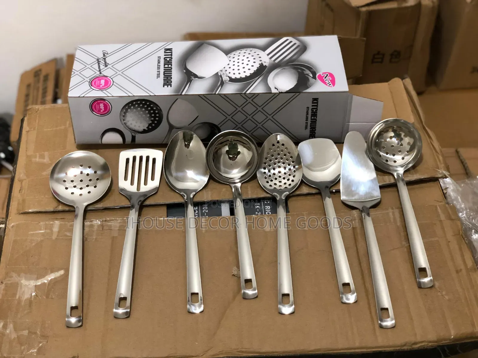 8pcs Stainless Kitchen Spoons Set