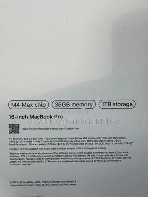 New Apple MacBook Pro 2024 M4 Max 16-inch 36GB Apple M4 Max SSD 1T