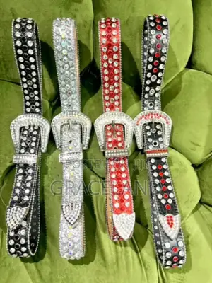 This Is Original Rhinestones Belts for Men Fashion Heavyweight