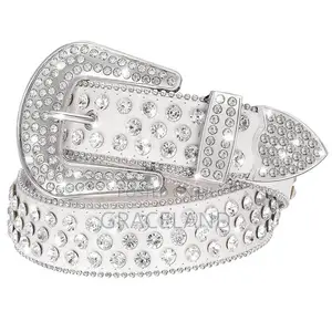 This Is Original Rhinestones Belts for Men Fashion Heavyweight