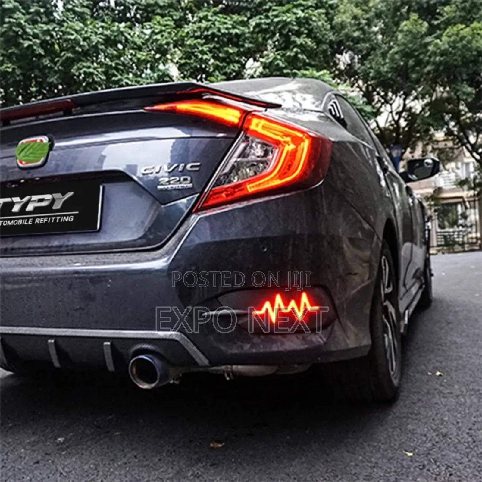 For Honda Civic 2016-2020 Rear Bumper Light Abs