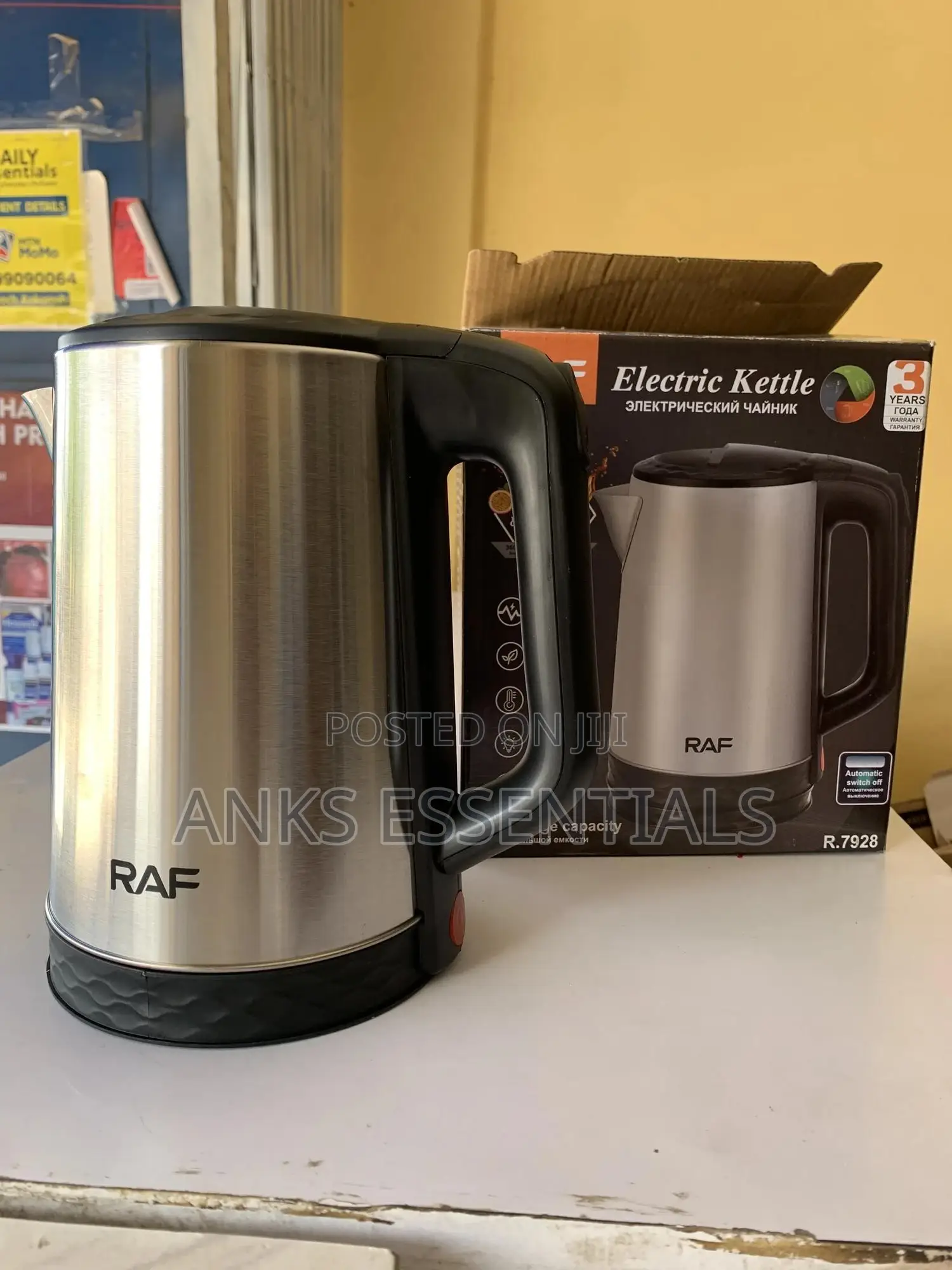 Raf 2.3l Electric Kettle – Stainless Steel, Auto Shut-Off