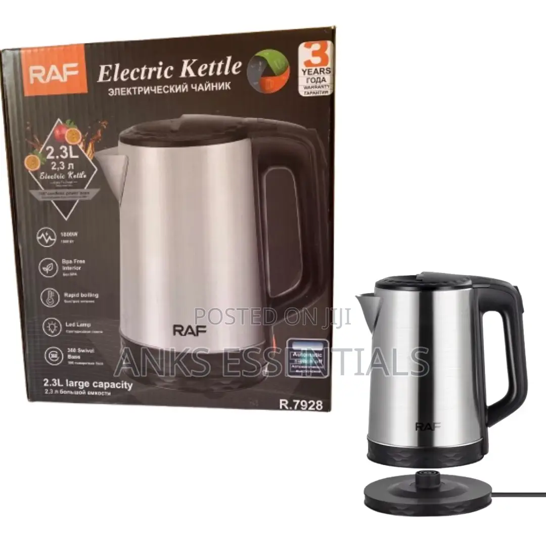 Raf Electric Kettle 2.3 L – Family Size, Fast Boiling