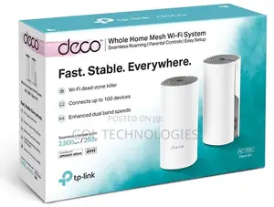 Deco E4(3-Pack) Ac1200 Whole Home Mesh Wi-Fi System