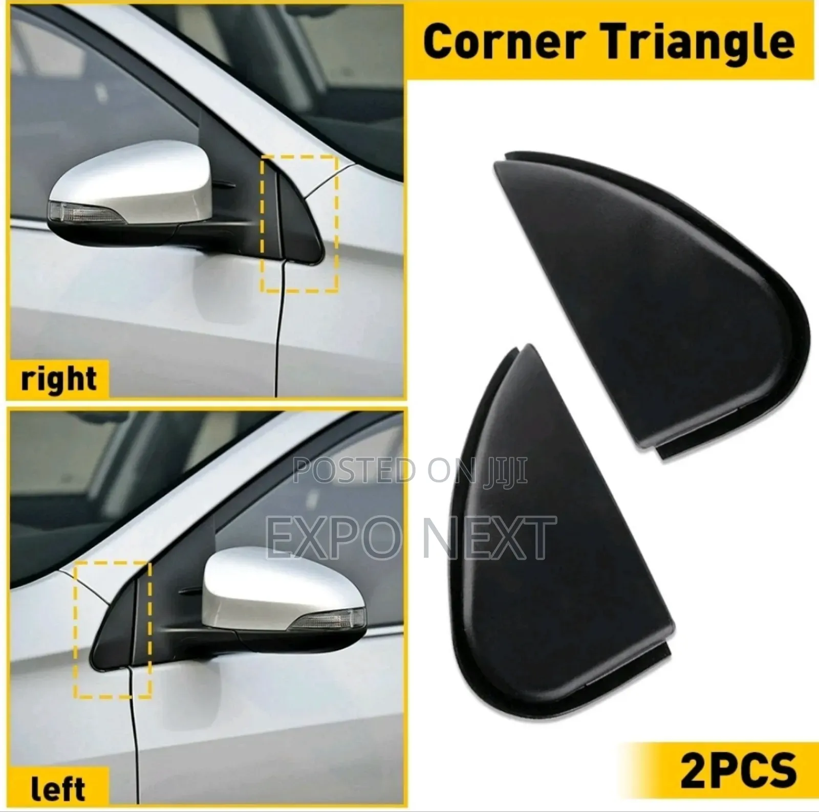 Pair View Mirror Corner Cover Trim Triangle Fender For Toyota Corolla