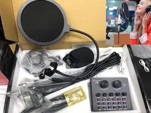 Bm800 Studio Microphone With V8 Sound Card. Youtube Live