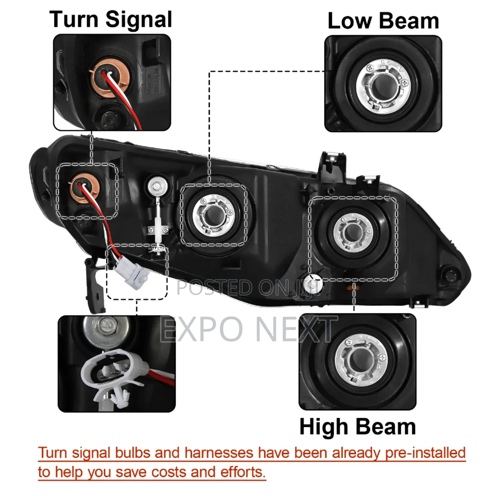 Honda Civic 2006-2011 Headlight Pair