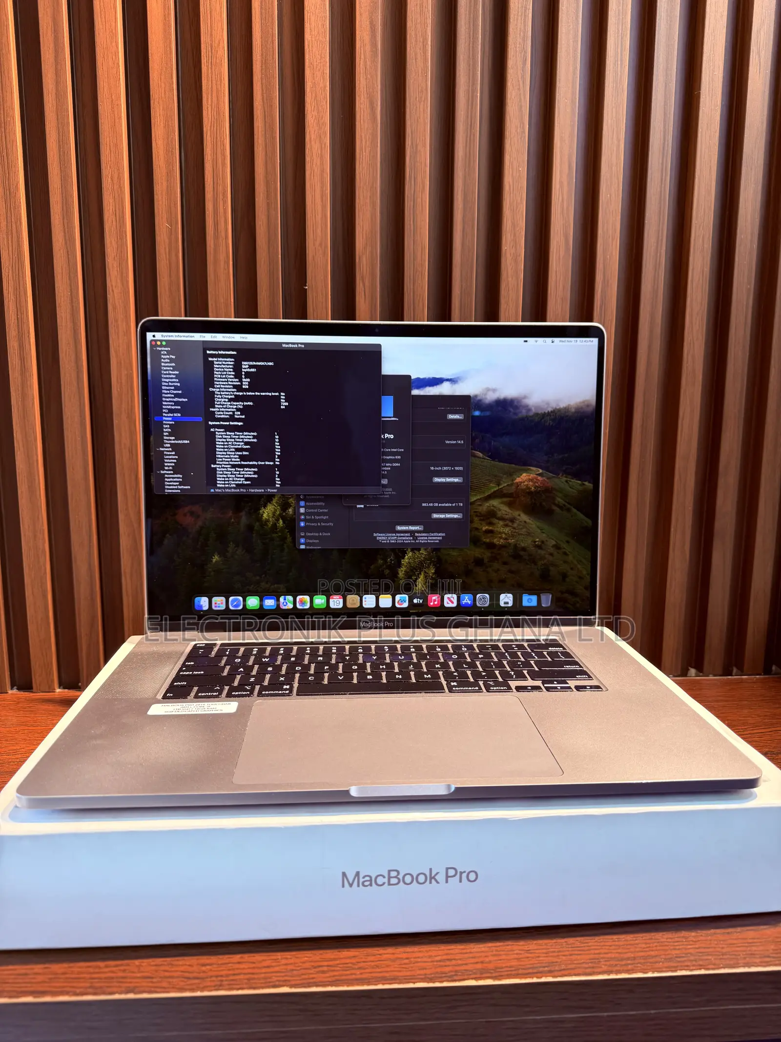 Laptop Apple MacBook Pro 2019 16GB Intel Core i9 SSD 1T