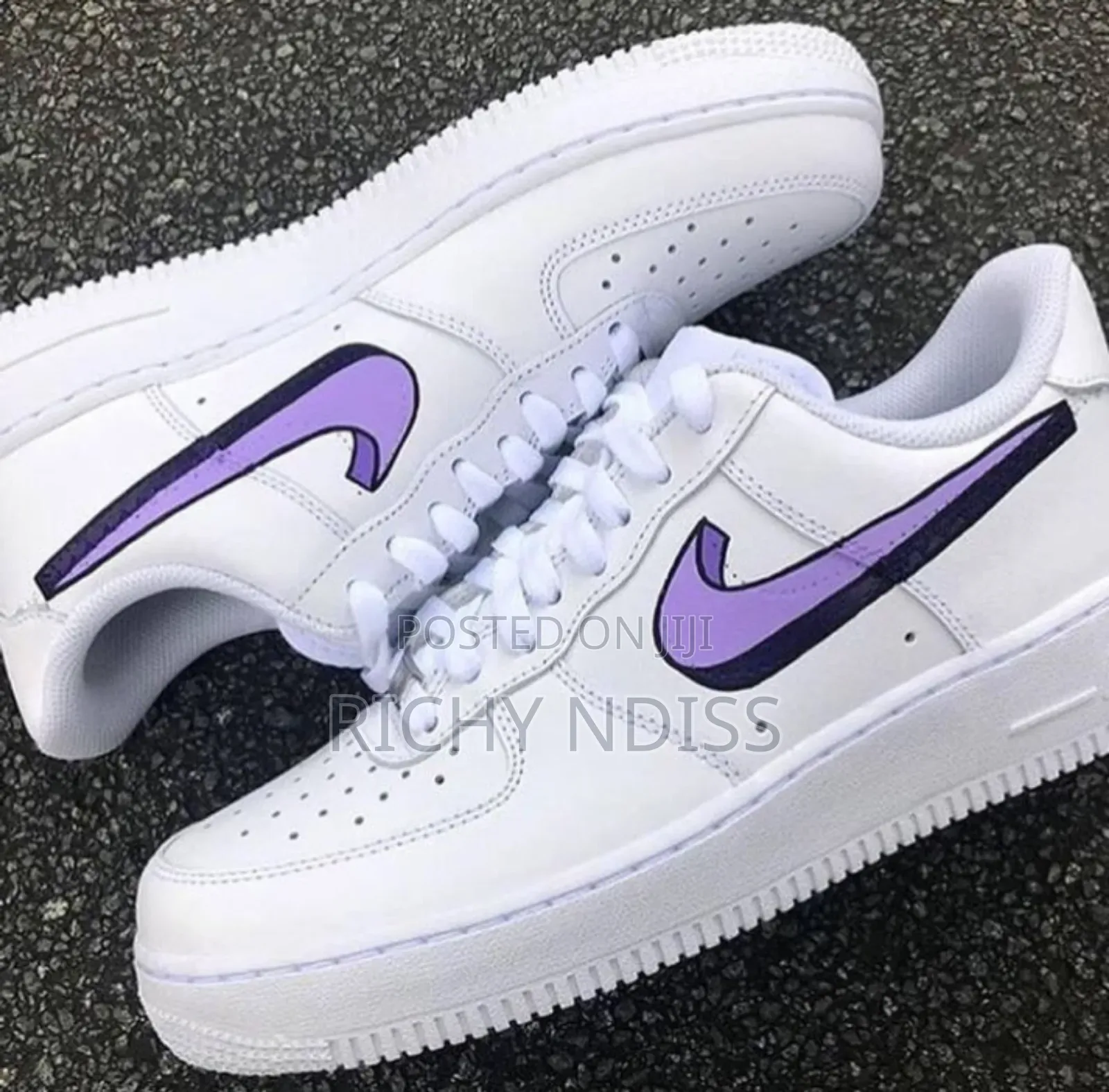 Customed Nike Airforce Af1's Swoosh