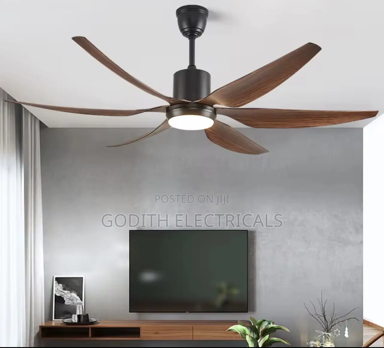 Ceiling Fan With 3 Colors 6blades Six Wind Speeds