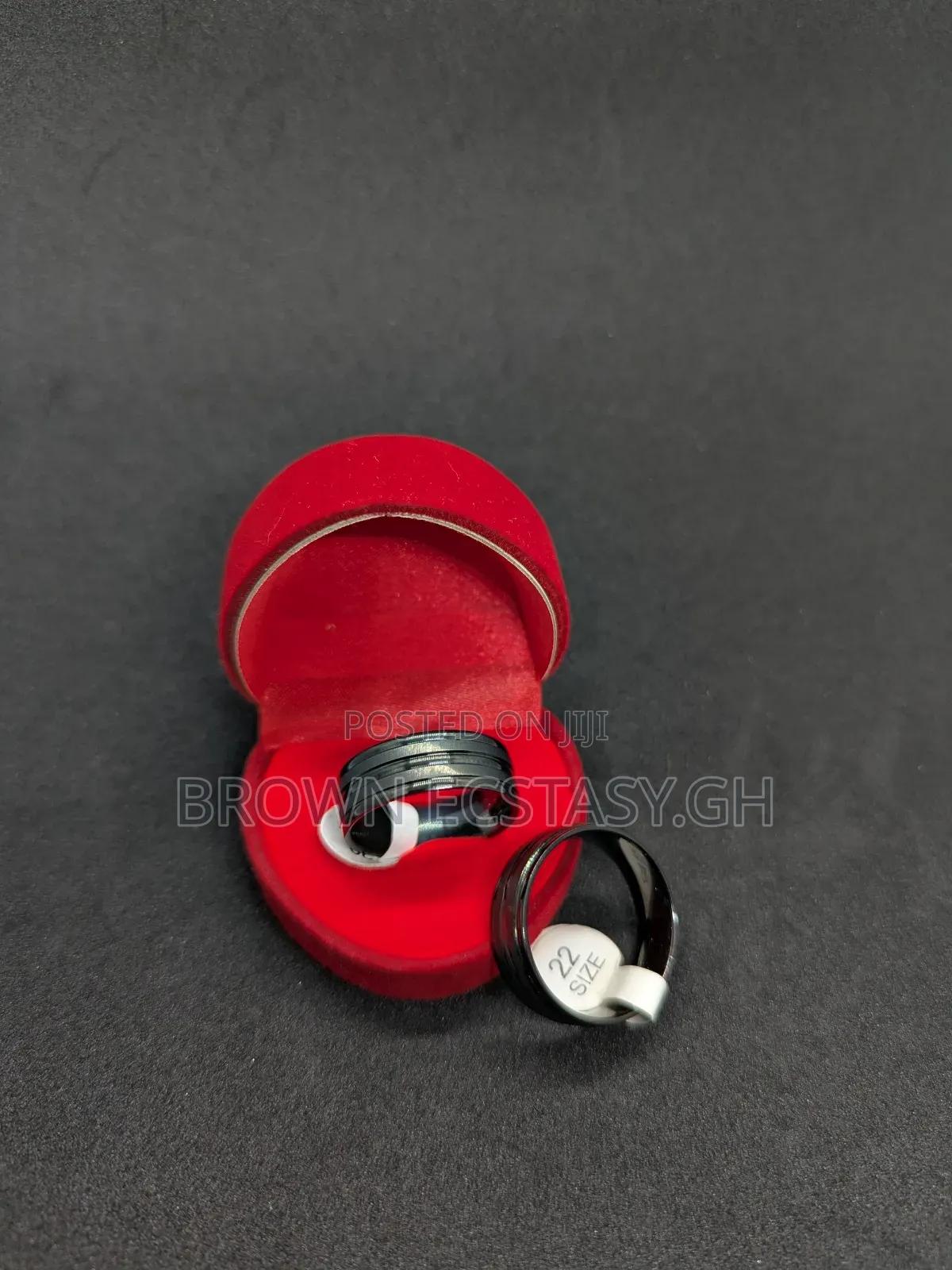 All Black Men's Wedding Rings (Italian Steel)