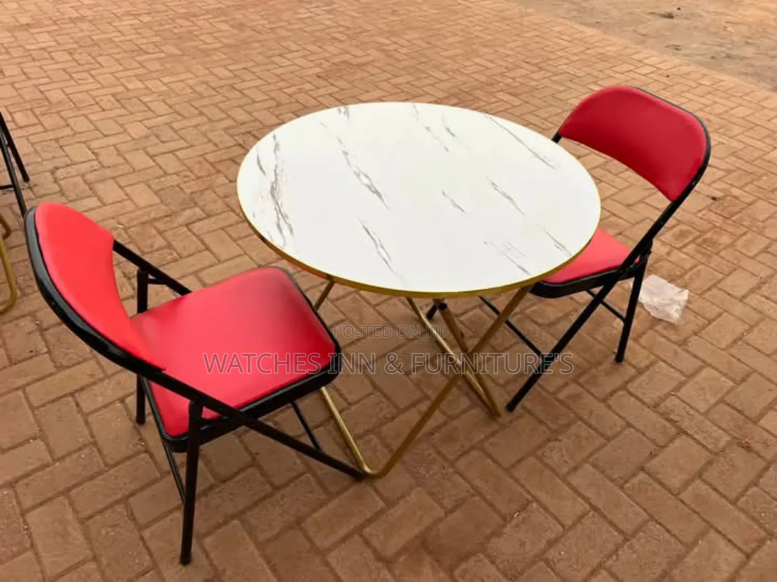 Round Folding Table With 2 Chairs