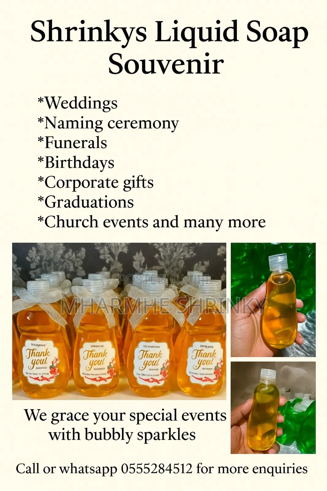 Liquid Soap Souvenirs for Events