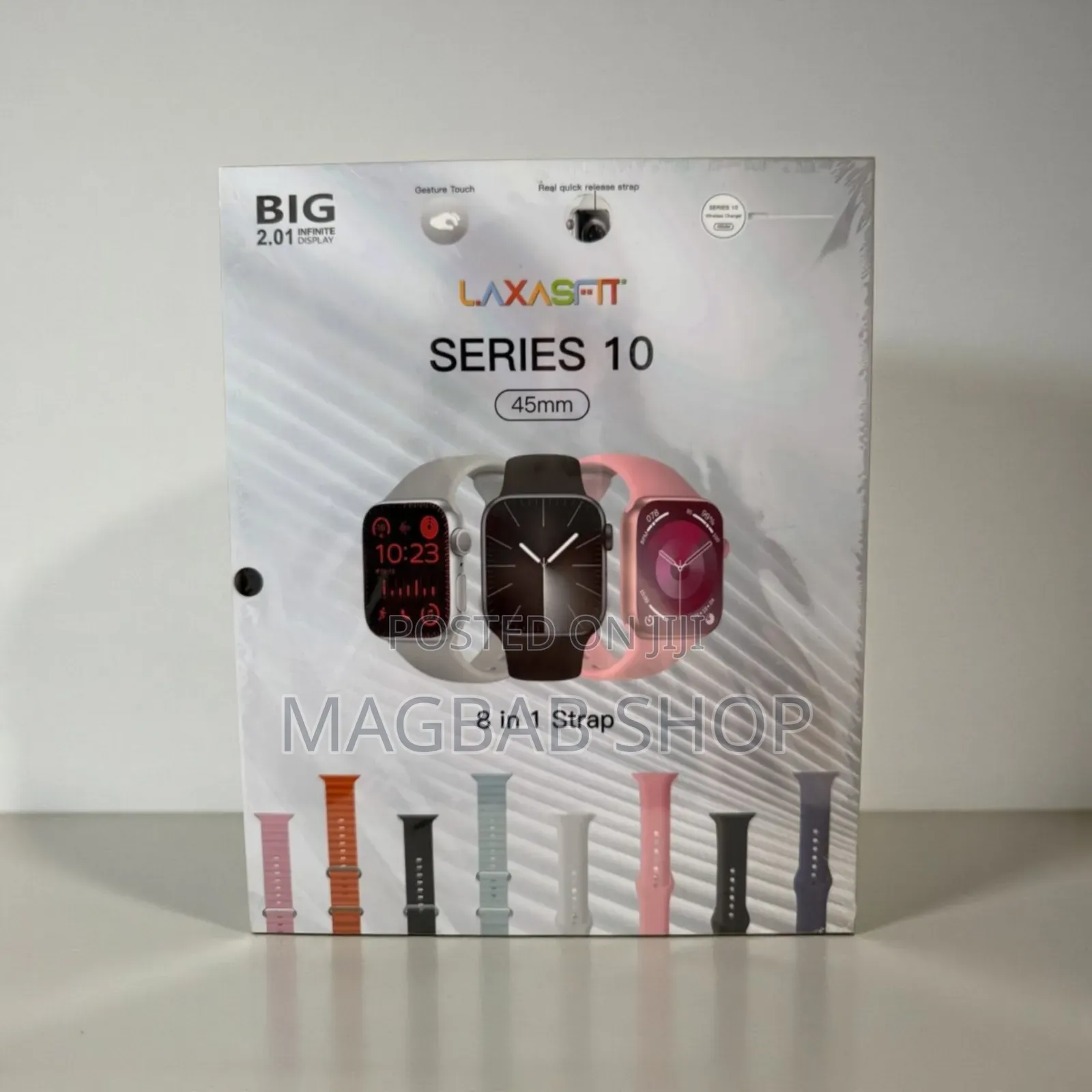 Laxasfit Series 10 Smartwatch With 8 Straps(332546)