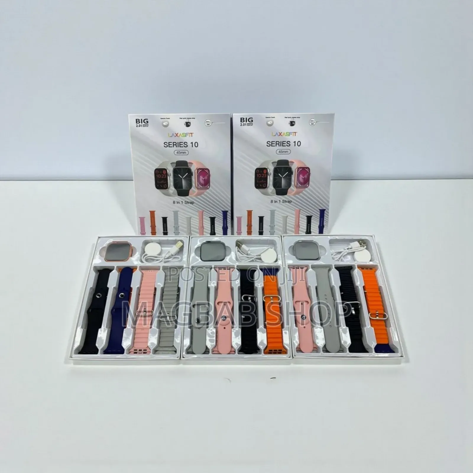 Laxasfit Series 10 Smartwatch With 8 Straps(332546)