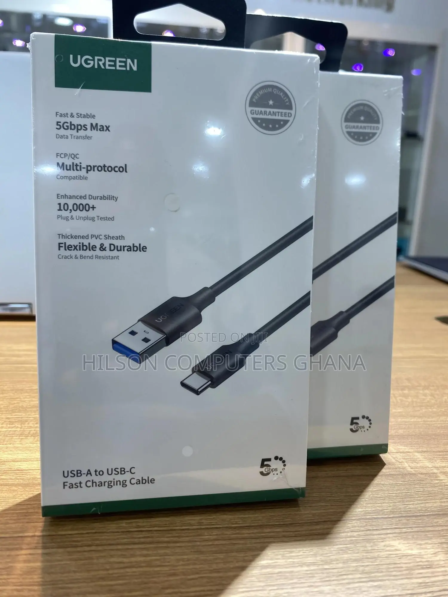 Ugreen Usb 3.0 a Male to Type C Male Cable 2m - 20884