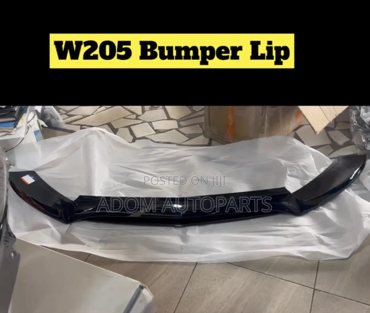 Mercedes Benz W205 C300 Front Bumper Lip Carbon