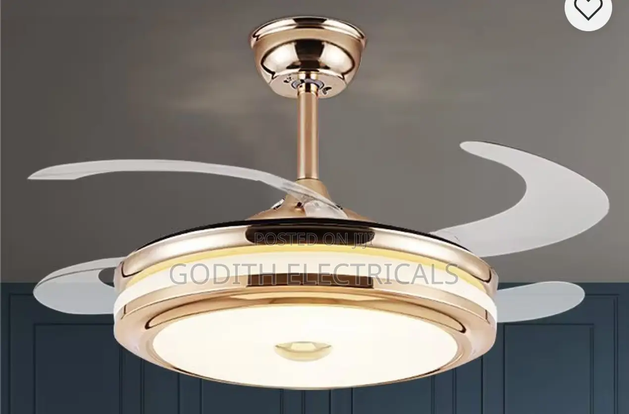 Nordic Gold Ceiling Fan With 3 Colors