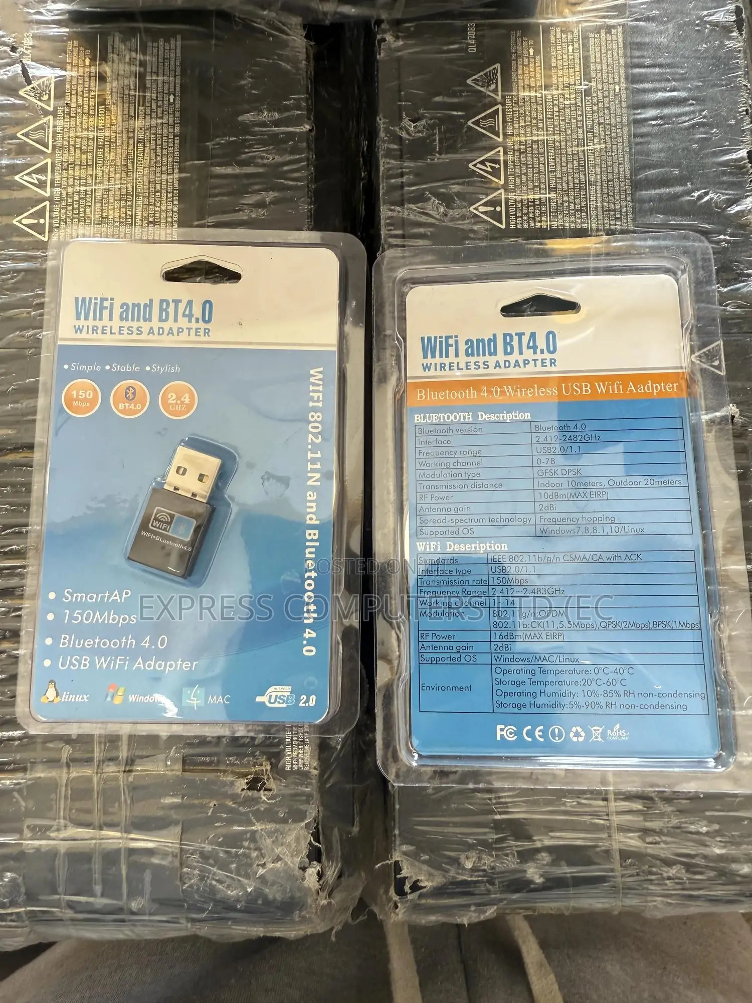 Bluetooth 4.0 Wireless- Wifi Usb Adapter Dongle 2 in 1 Original