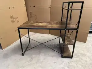 Coffee Colour Office Desk With Sections
