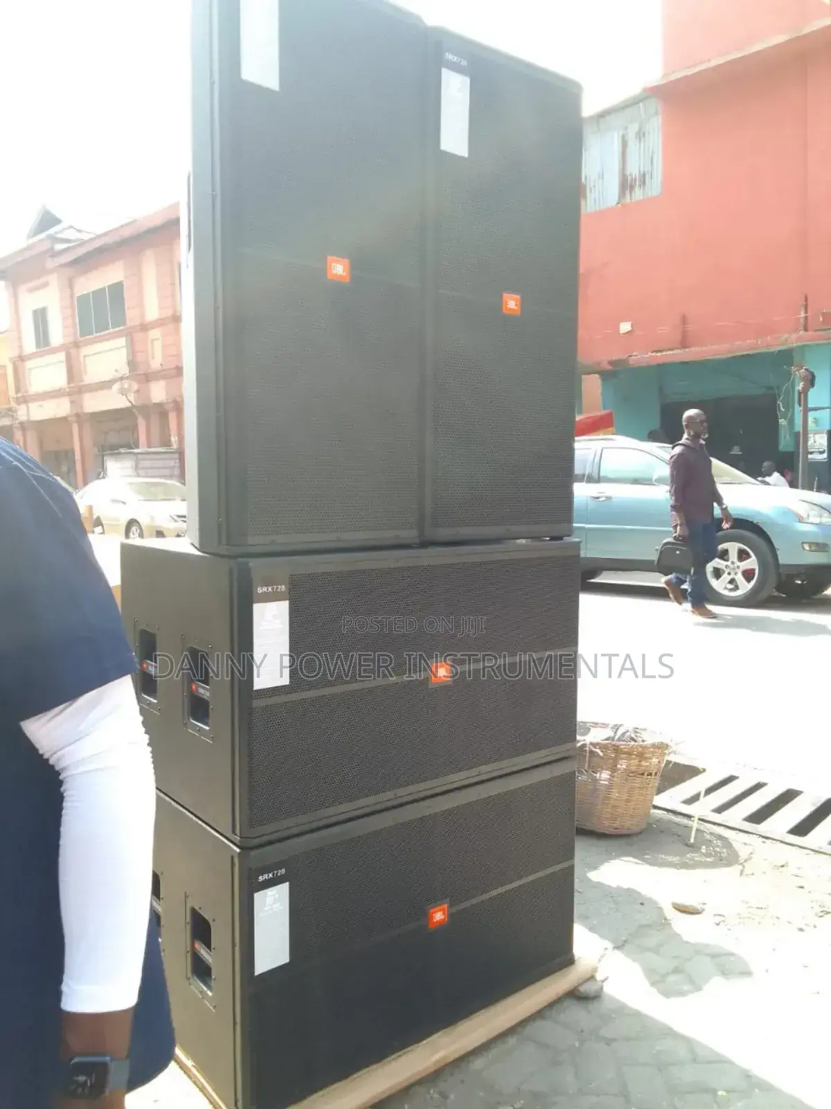 Set of JBL Speakers and Set of Amplifiers in Rack