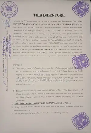 Land Document for Visa Application