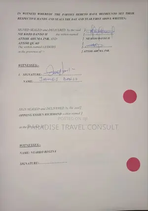 Land Document for Visa Application