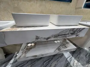 Double Bathroom Sink - Double Cabinet Basin