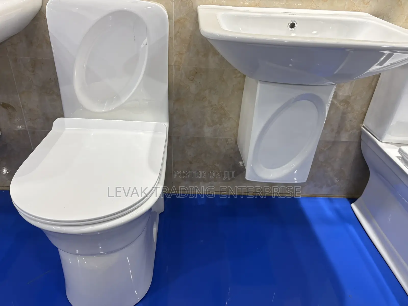 MCL Watercloset and Short Pedestal Basin - Hanging Sink