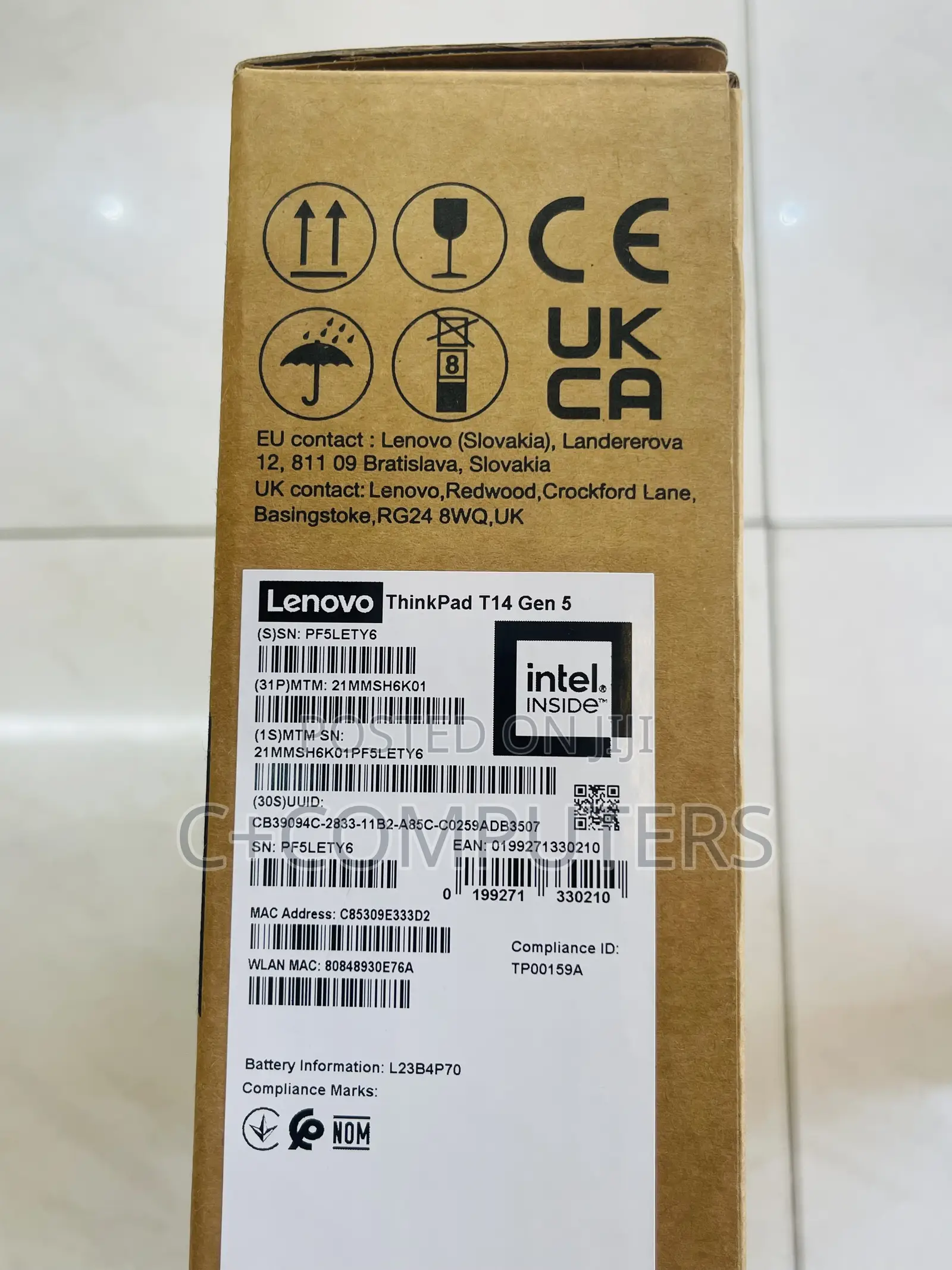 New Laptop Lenovo ThinkPad T14 16GB Intel Core Ultra 7 SSD 512GB
