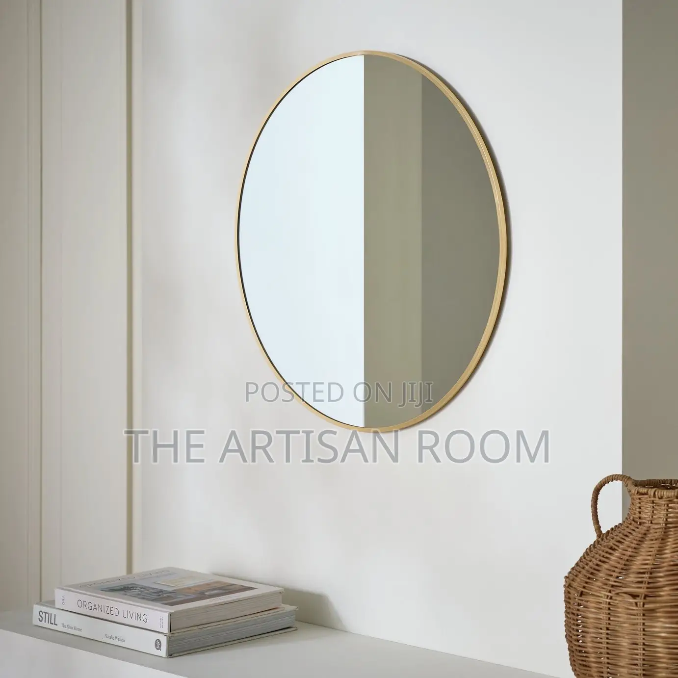 Celeste Oval Gold Mirror