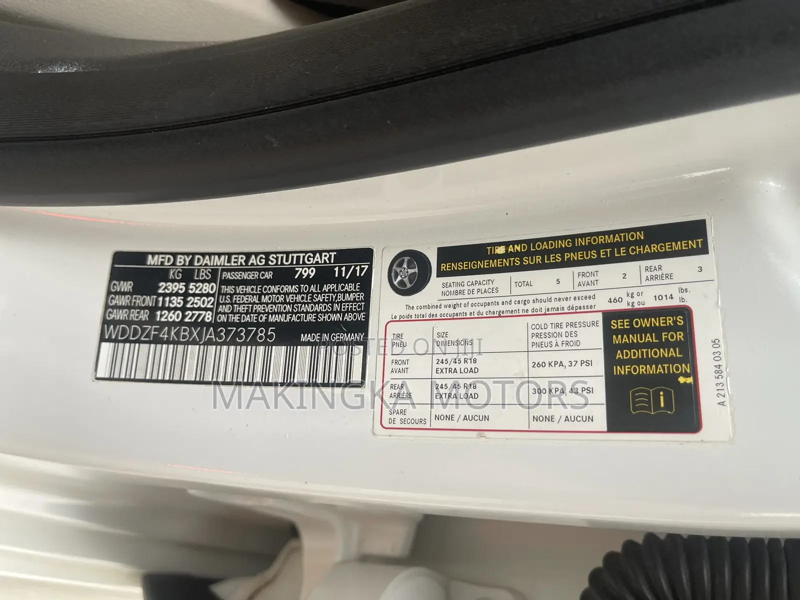 Mercedes-Benz E300 2018 White