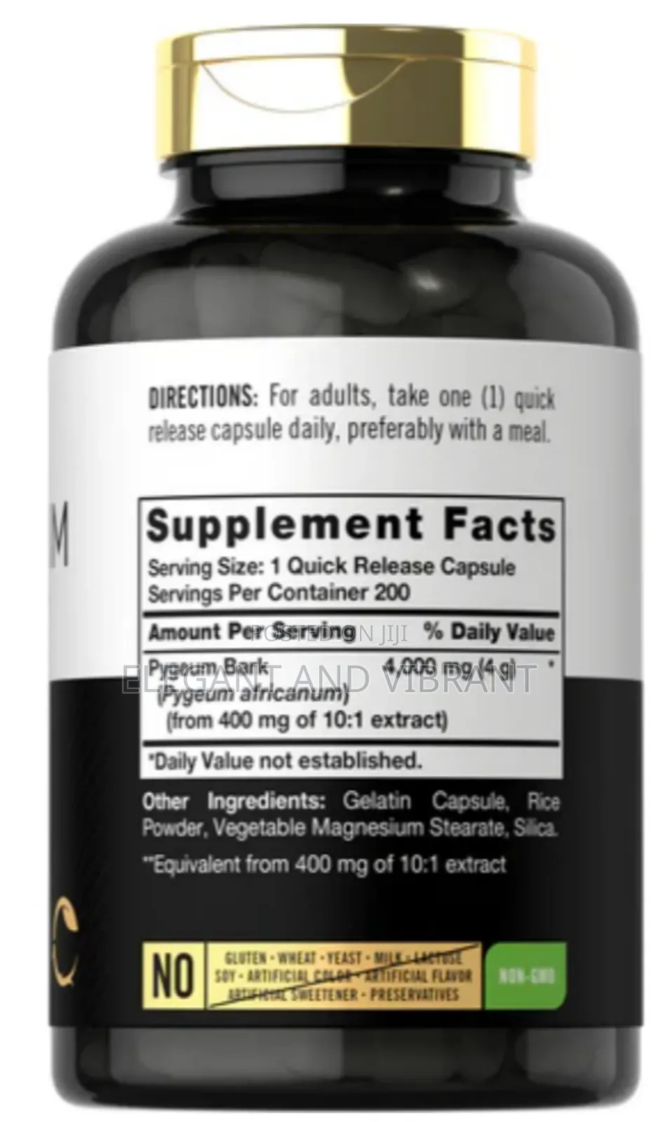 Pygeum Africanum Bark 4000mg | 200 Capsules
Regular