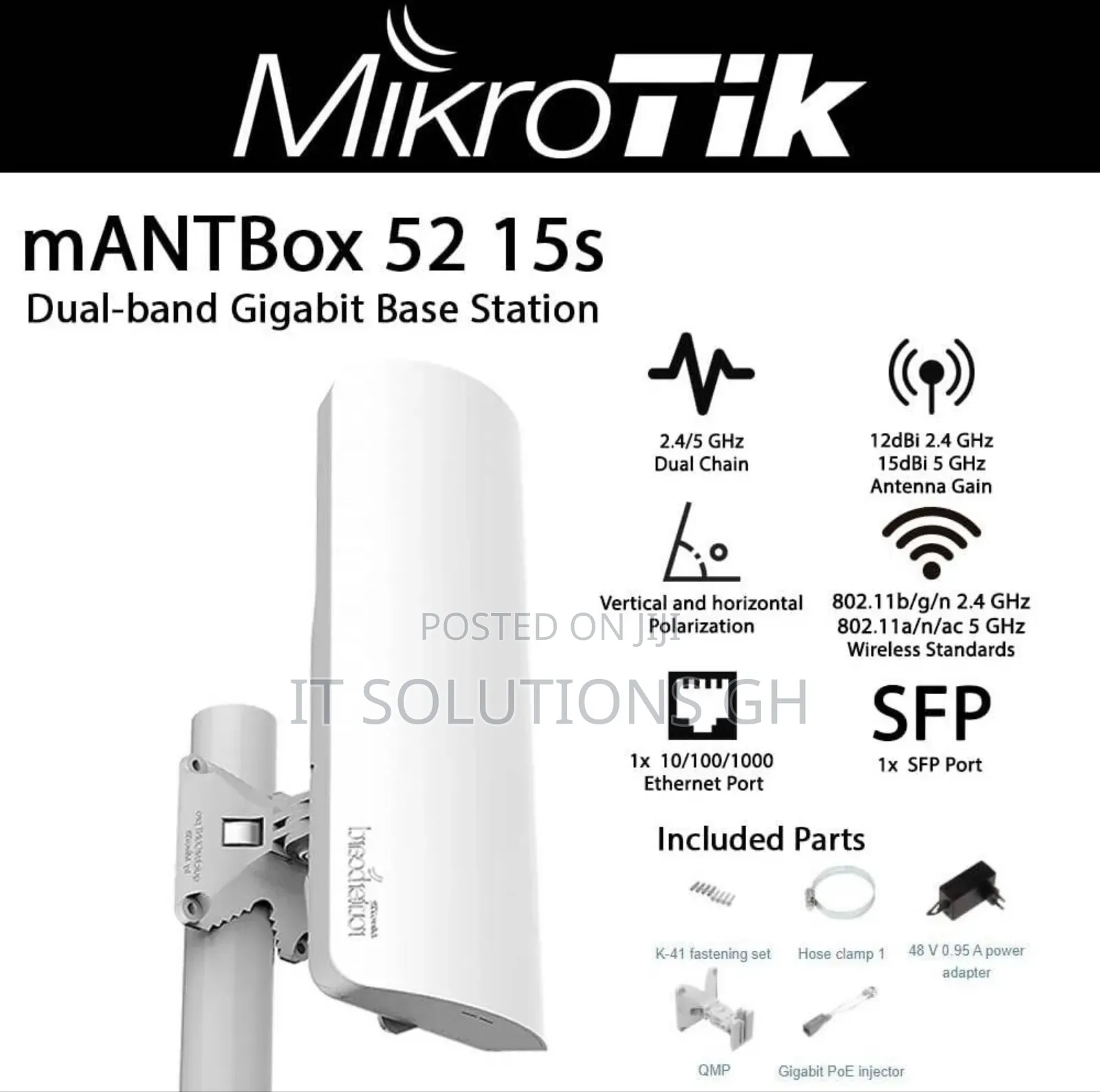 Mikrotik Mantbox 52 15s Dual-Band Base Station