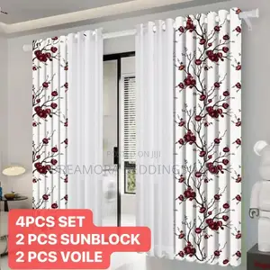 2 Curtains , 2 Voile