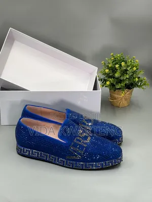 Quality Luxury Rhinestone Blue Shoes