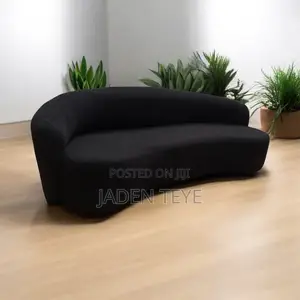 Black Foamy Fabric Stylish Sofa