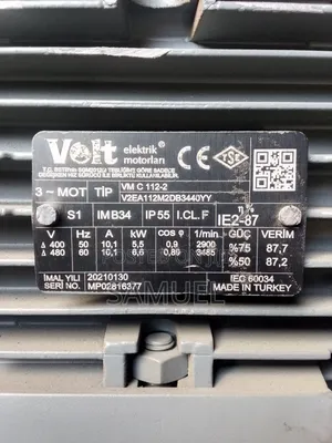 Electric Motor 5.5kv , 3000 RPM , 3 Phase Motor