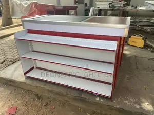 Supermarket Cash Counter With Shelves in Front