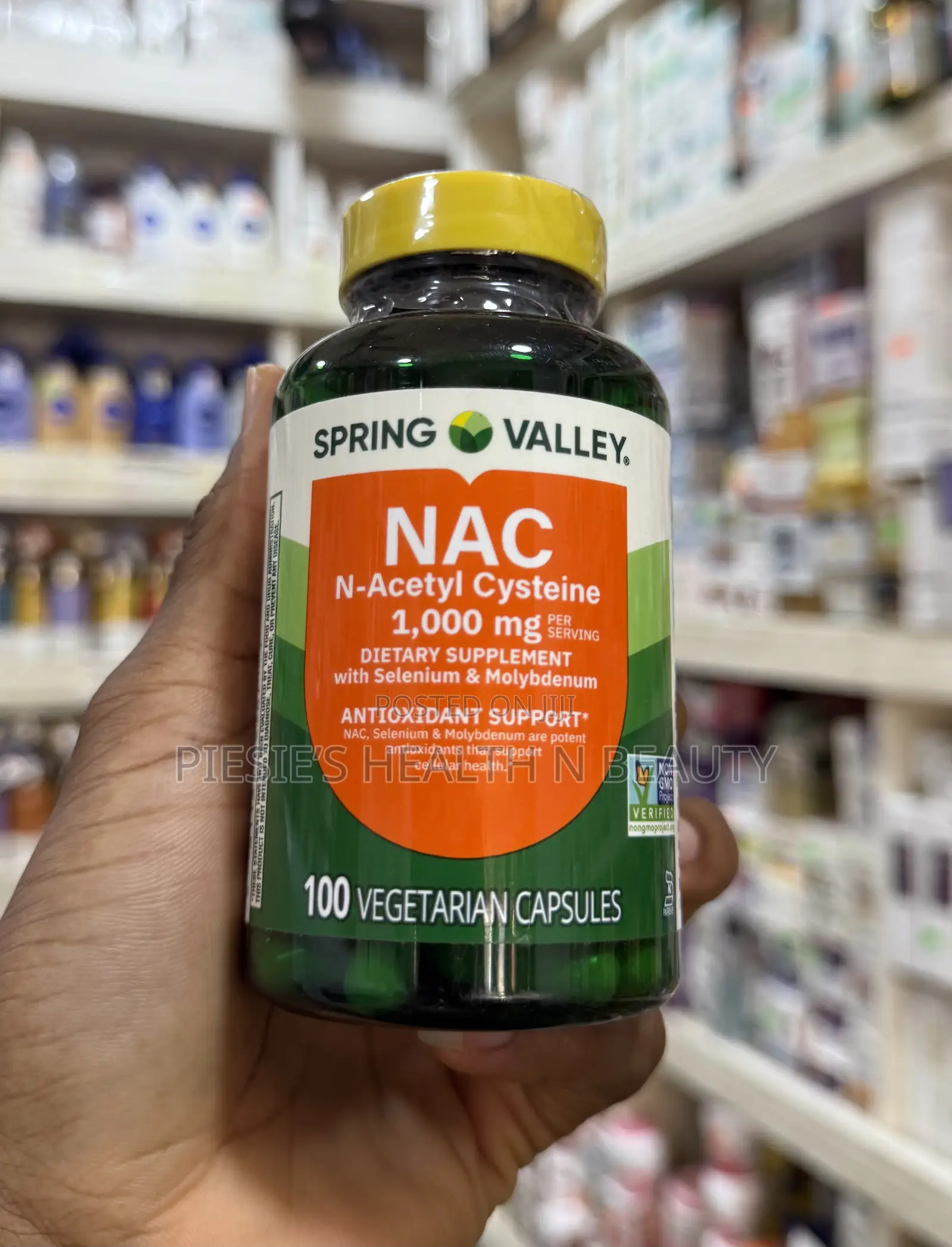 Spring Valley Nac Dietary Supplement Vegetarian Capsules, 1000 Mg