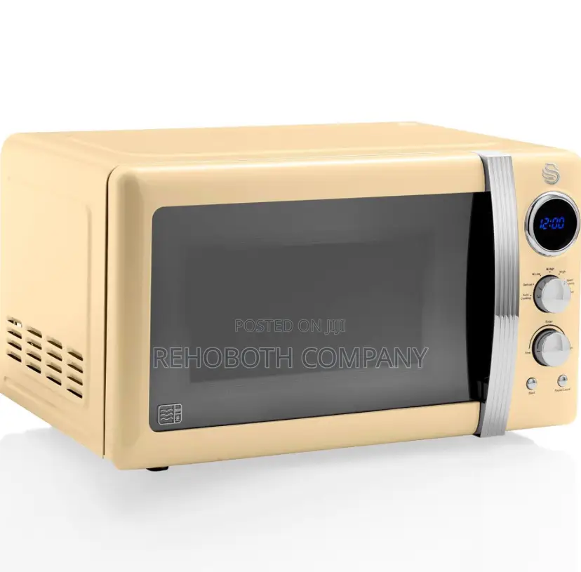 Swan Sm22030lcn Retro Led Digital 20l 800w Microwave - Cream