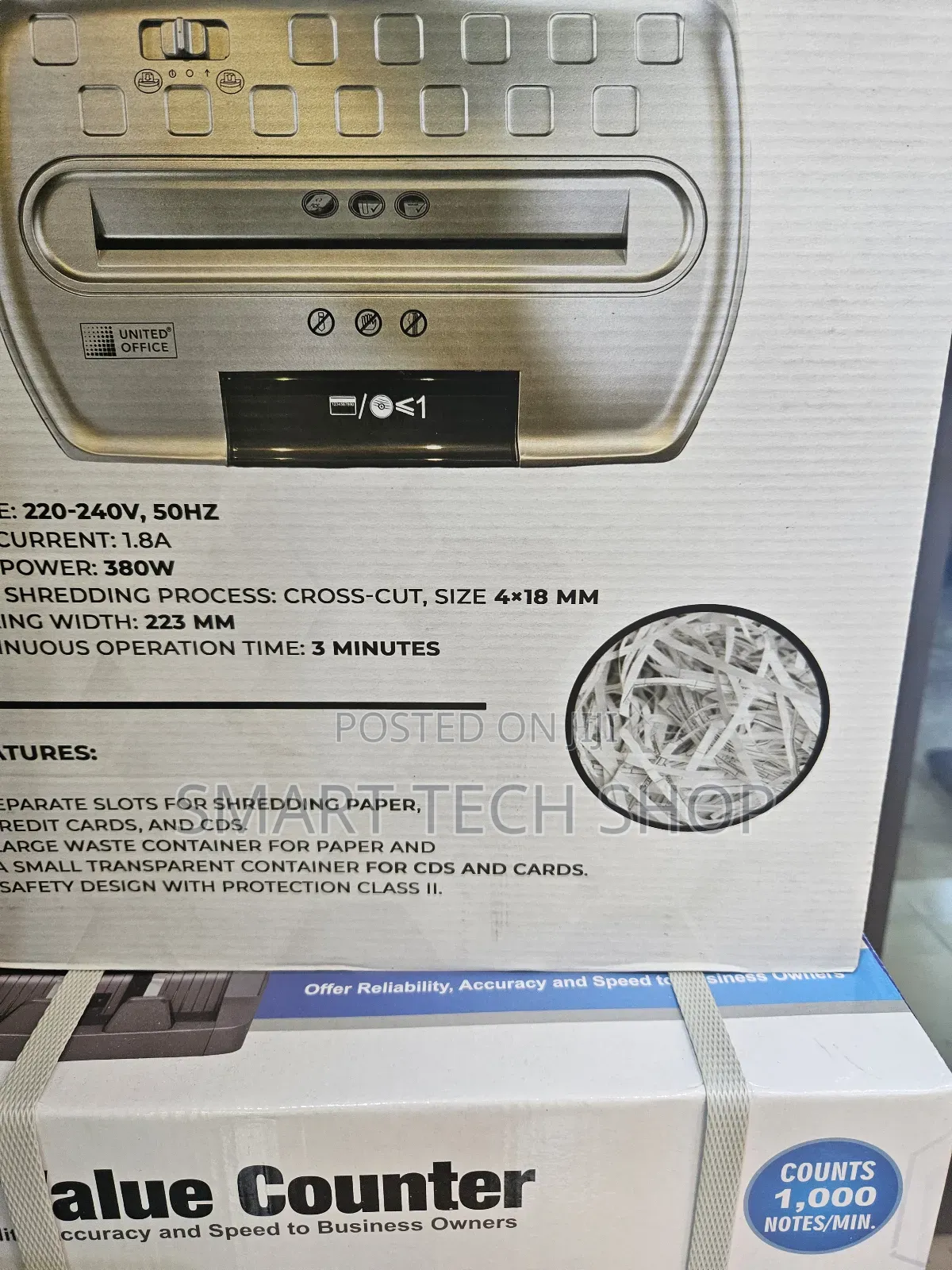 United Office Quality Automatic Cross Cut Document Shredder Germany