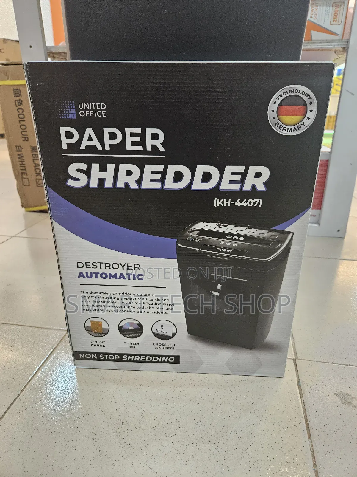 United Office Quality Automatic Cross Cut Document Shredder Germany