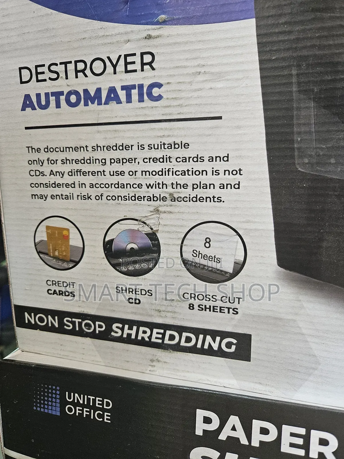 United Office Quality Automatic Cross Cut Document Shredder Germany
