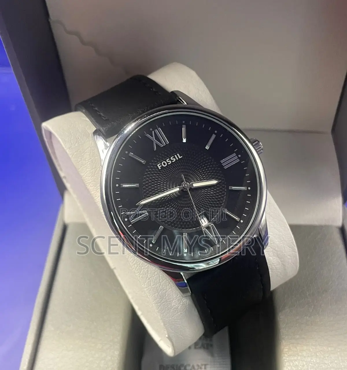 Fossil Black Leather Watch